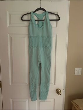 Free People Aqua Athletic Onesie Size M/L